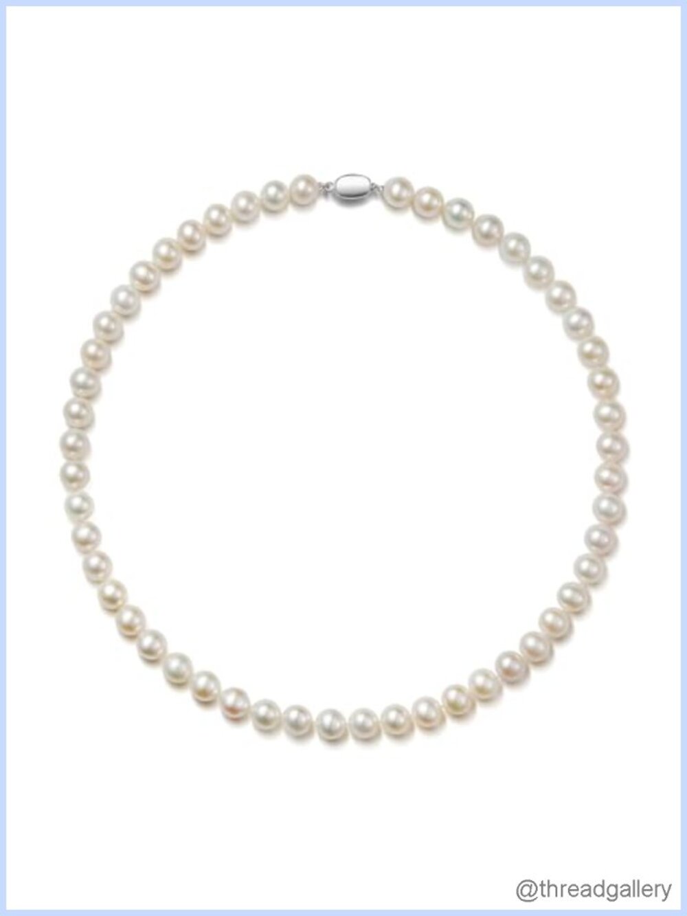 925 Sterling Silver Freshwater Pearl Strand Necklace 18 Inch